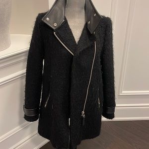 Women's Black Wool-Blend Jacket